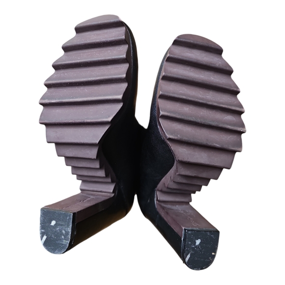 SAM EDELMAN CIRCUS Kensley Boots High Heel Black Leather Purple Size 9 - Picture 4 of 9